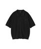 Lmr Stitch Point Collar Half Knit Cardigan Charcoal