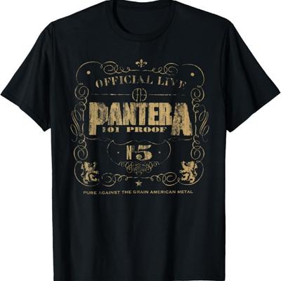 Pantera Oficjalny 101 Proof Czarny Unisex Koszulka dla Dorosłych