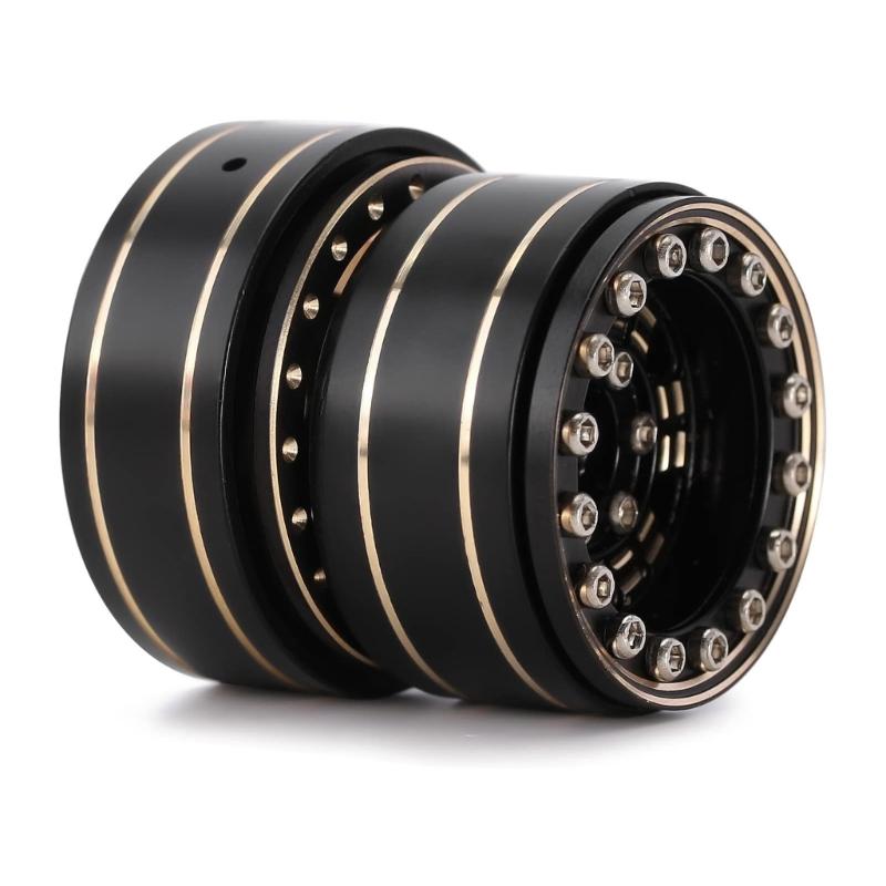 12-Spoke Wheels Brass Beadlock Rims Deadbolt- RC Crawler RC Car Upgrade Parts for 1/18 TRX4M 1/24 SCX24 Beadlock Wheel
