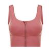 Original Quick-Drying Yoga Vest Women's Chest Pad Outwear Front Zipper Sports Intimates High Strength Running Workout Bra