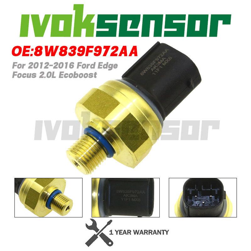 New 8W839F972AA Fuel Rail Pressure Sensor Sender For Ford Edge 2.0 L Ecoboost 8W83-9F972-AA BM5Z-9F972-A BM5Z9F972A