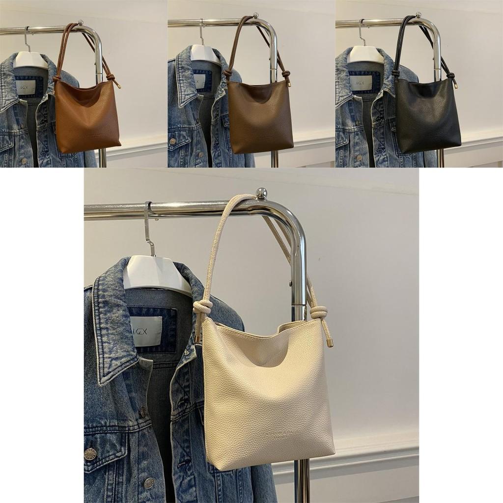 Chic Black Pu Bucket Bag For Women Stylish And Spacious Fall Fashion Handbag