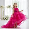 European Hot-Selling Formal Tailcoat Dress for Kids - Flower Girl Multi-layer Cake Design for Weddings and Performances