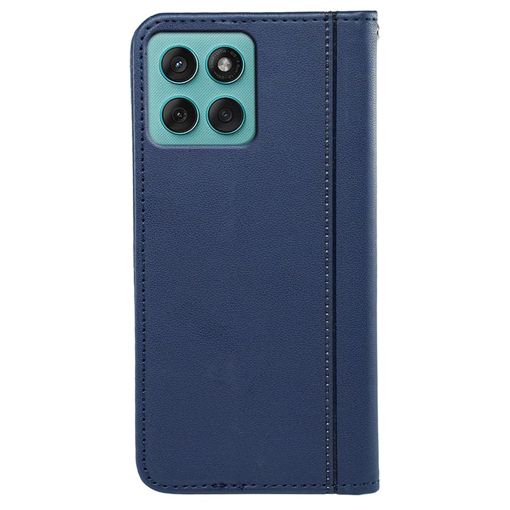 For Motorola Edge 60 Fusion 5G Wallet Case Magnetic Closing PU Leather Phone Cover with Wrist Strap
