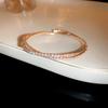 Zircon Double-layer Cross-opening Bracelet Light Luxury Niche High-end Bracelet Simple Personality Versatile Jewelry Wholesale Women