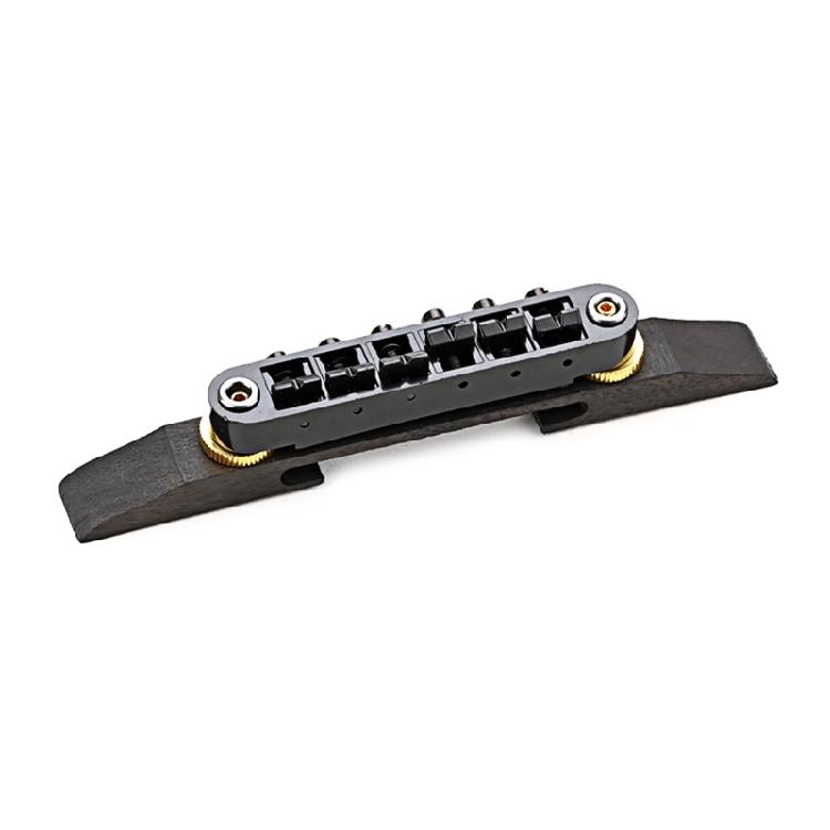 Guitar Roller Saddle Bridge Replacement Part with Rosewood Base