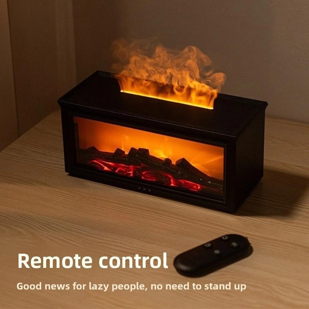 Remote Control Essential Oils Humidifier 7 Colors Simulated Fireplace Diffuser  Home
