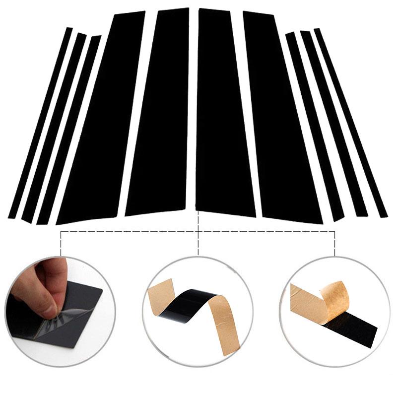 10Pcs Car Exterior BC Pillar Posts Trim Cover Stickers Decor Accessories Fit For Volkswagen Atlas 2018-2024 Auto Exterior Accessories