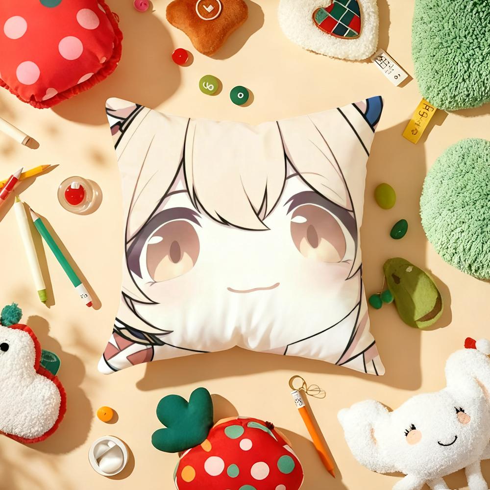 Anime Game Honkai Impact Cute Pillow Case Plush Fabric Soft DoubleSided Printed Sofa Warm Winter Home Gift Cushion Cover