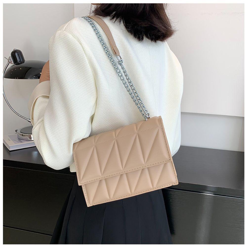 

Однотонная женская сумка из искусственной кожи, маленькая квадратная сумка из высококачественной женской сумки через плечо чёрный