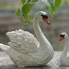 1 Par de Adorno Decorativo Innovador Amplia Aplicación Ligero Simulación Pequeño Cisne Adorno para Decoración de Coche