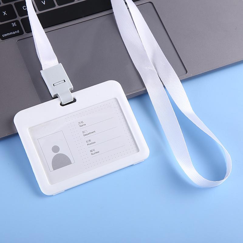 1 STÜCK Einfache Geschäfts-Arbeitskarten-ID-Büro-Schule-Ausweishalter Badge Tag Neck Strap Lanyard
