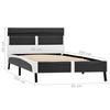 Cadre de lit LED Gris Similicuir 90x200cm - VIDAXL - Contemporain Design - A lattes
