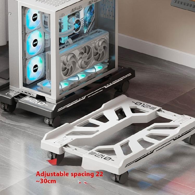 Robustní stojan na PC věž se 4 kolečky, větraný držák na CPU pod stůl, nastavitelný mobilní držák na CPU, odolný