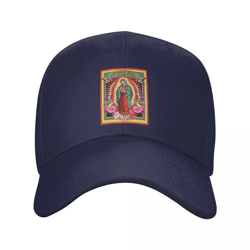 Personalizovaná baseballová čepice Panny Marie Guadalupské Ochrana před sluncem Dámská Unisex Nastavitelná Náboženské umění Kšiltovka pro tátu Letní Snapback