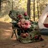 Roses Garden Print Flannel Blanket, Soft Warm Lightweight Throw Blanket for Living Room,Sofa Bed Camping Office