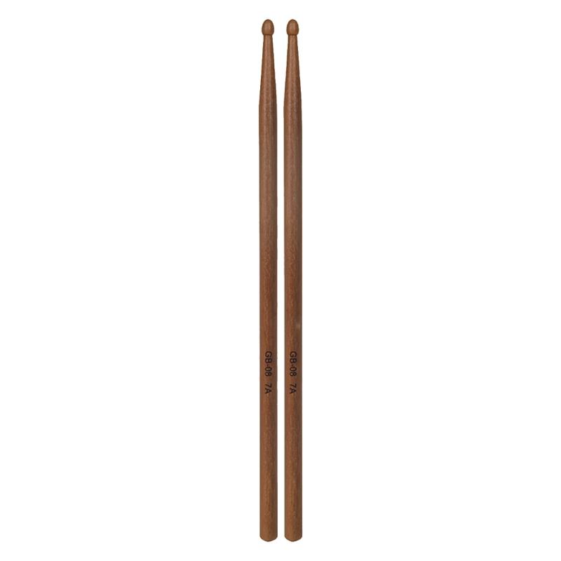 1Pair 5A/7A Drum Sticks Comfortable Hand Grip Drumstick Nonslip Light Weight Redwoods Drumsticks for Drummer or Beginner 1