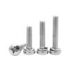 304 Stainless Steel Phillips Round Head Screw with Spring Washer