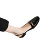 Retro thick heel camellia bag head sandals women's summer new low heel versatile empty Mary Jane single shoes