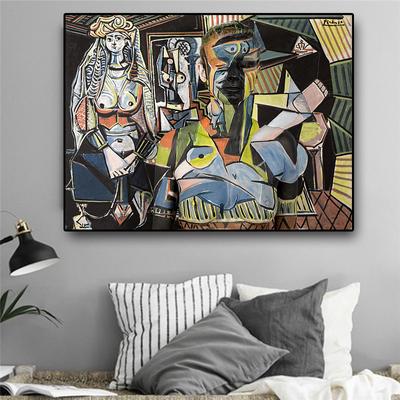Women Of Algiers by Pablo Picasso Posters and Prints Oil Painting On Canvas Wall Art Picture for Living Room Cuadros Decoration