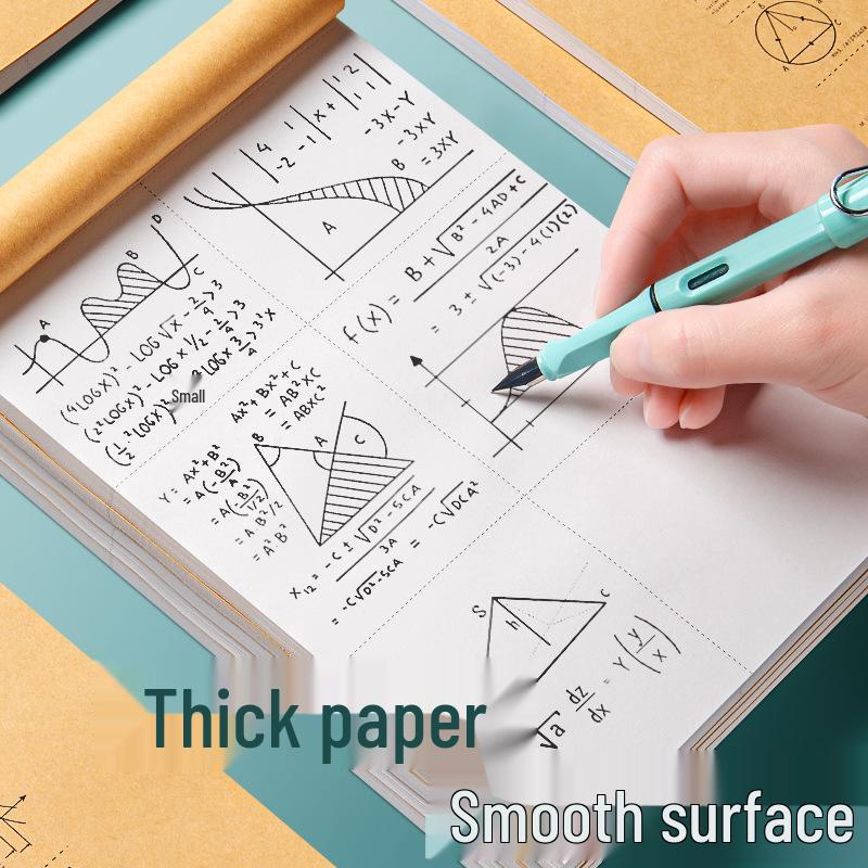 50-Sheet Back-Stapled Draft Notebook with Sectioned Paper for Eye Protection - Ideal for Elementary to Graduate School Math