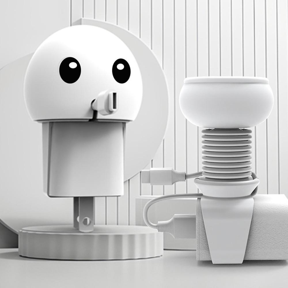 New Portable Data Cable Winder Multi-function Silicone Binding Belt Data Cable Buckle Belt Cartoon Data Cable Protective Cover