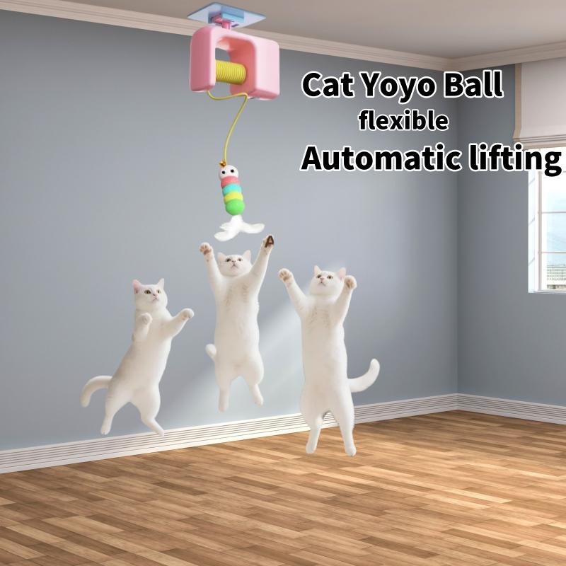 Nejnovější hračka pro kočky Typ kočičí elektrická chytrá závěsná dveřní hračka Pírková housenka A Samostatná zábava Zábavná a kočičí hračka
