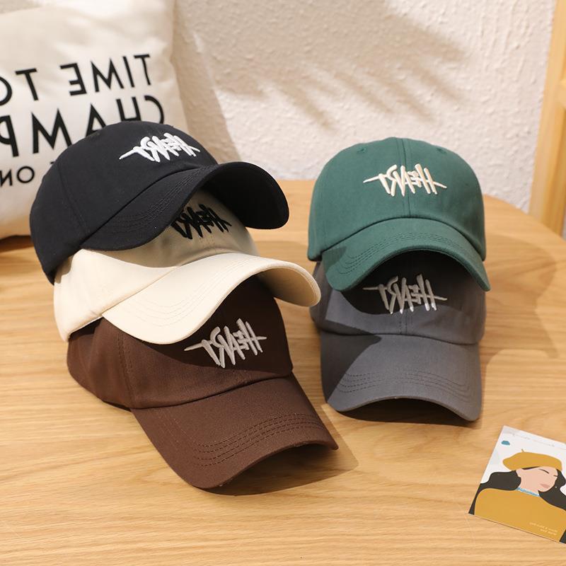 Big Head Embroidered Letter Hat Men and Women Summer Fashion Brand Korean Baseball Hat Spring and Summer Sun Protection Baseball Cap