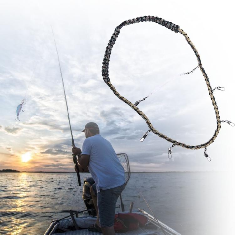Nylon Braided Fishing Tool Holder Lanyard Multifunctional Fly Fishing Lanyard Necklace Fishing Gear Equipment Accessory