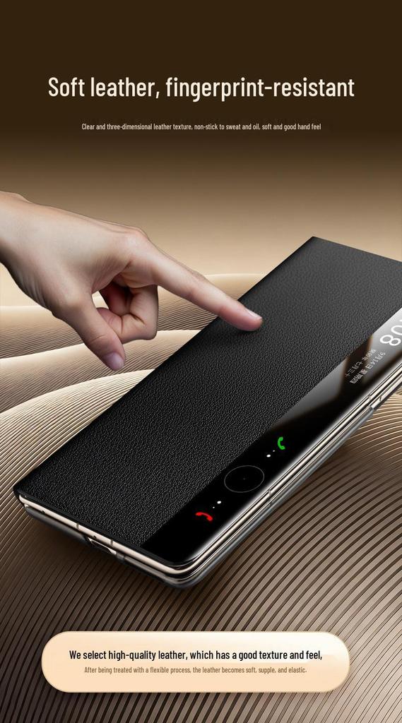 Qiali Huawei Mate X7 Sběratelská edice Originální kožené výklopné pouzdro