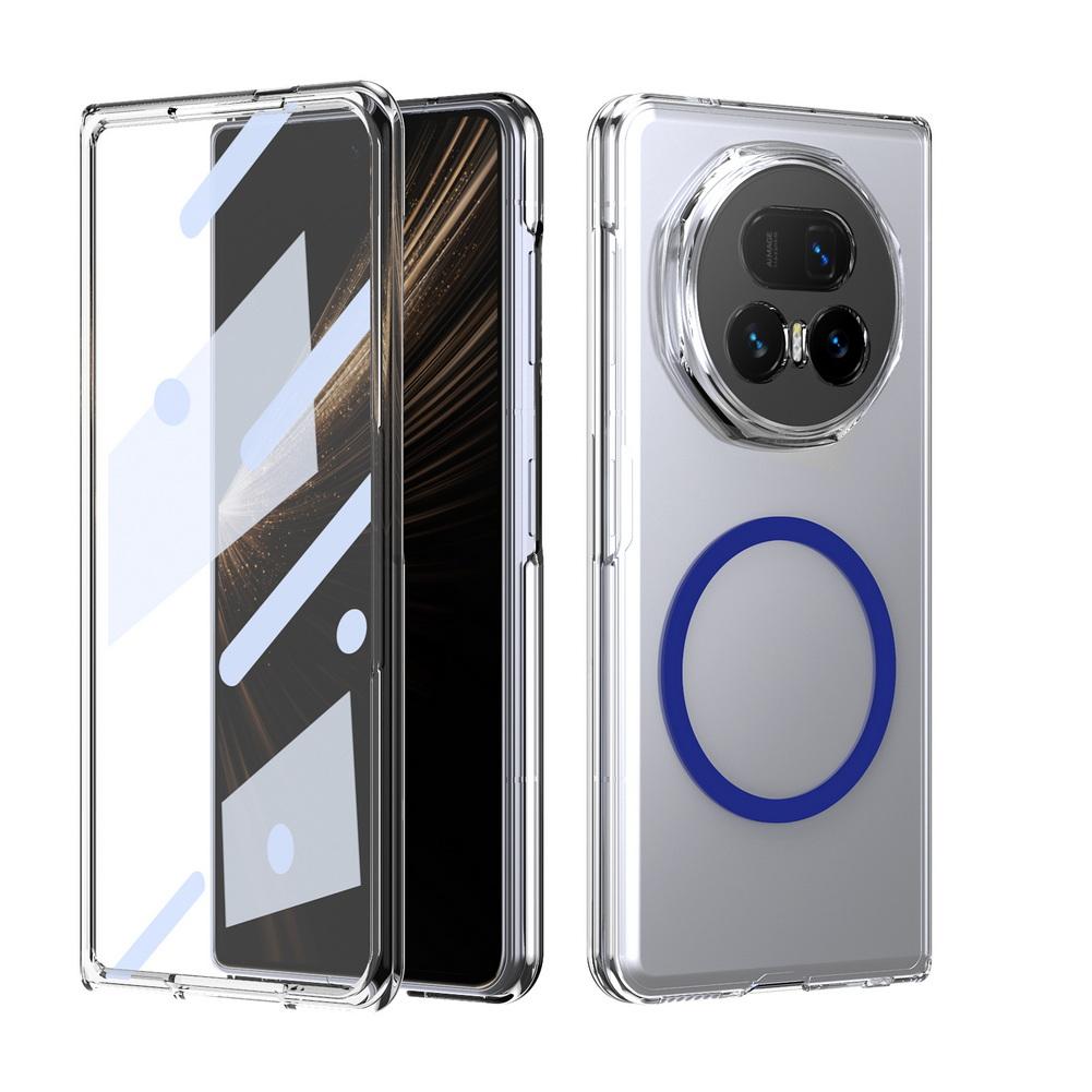 Metal Camera Edge Buttons Magnet Adsorption Tempered Glass Protect Case For Honor Magic V 5 V5 MAGIC V3 Camera Protection Cover