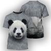 Summer Round Neck Animal Pattern 3D Print Top Fashionable Casual Short Sleeved Men's T-shirts