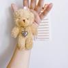 Mini Cute Plush Bear Keychain Pendant Lovely Plush Stuffed Animals Keyring Charm for Purse Bag Backpack Handbag