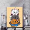 Disney Diamond Painting 5D The Adventures of the Cats Three Kittens Stacking Illustration DIY Gift Suitable for Living Room Bedroomofficeandhomedécor