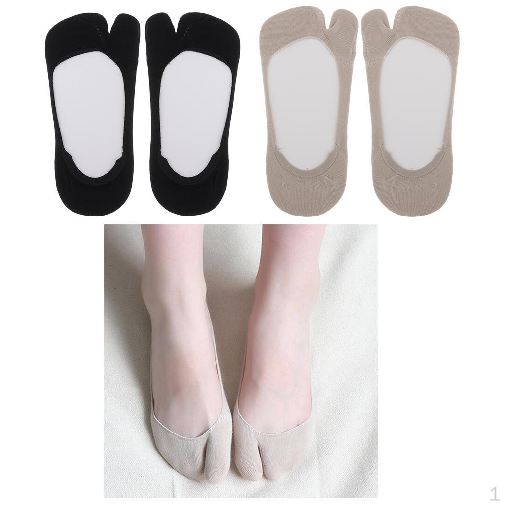 

2 пары женских носков, нескользящие, с низким вырезом, хлопковые, лодочки