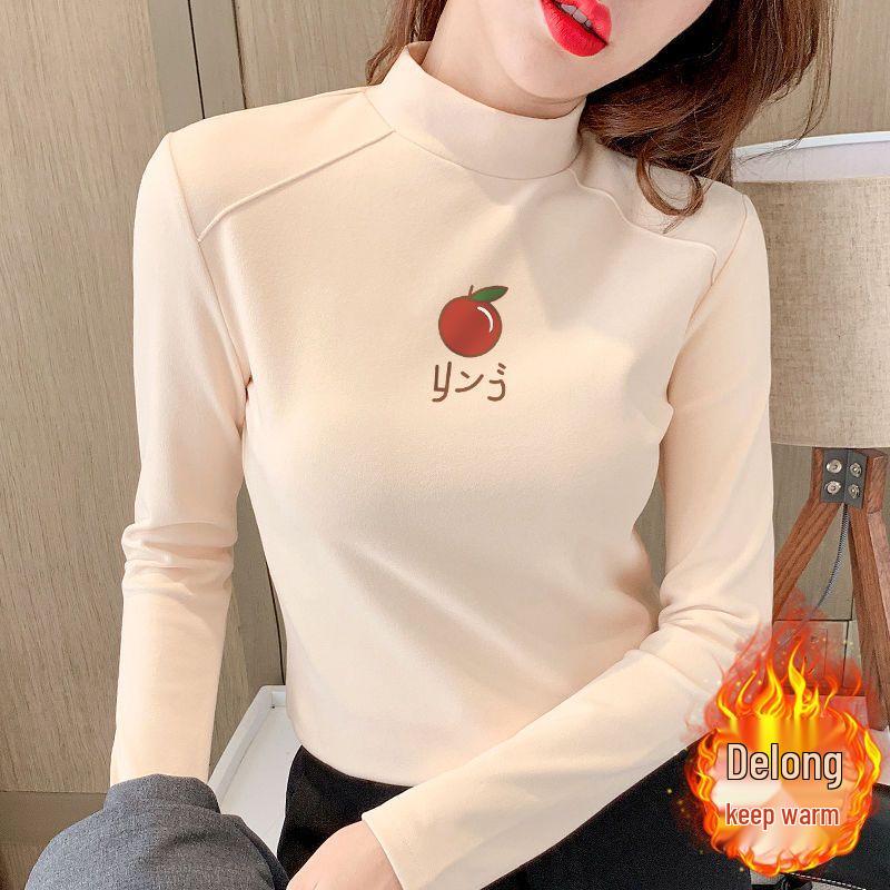 

Женский бархатный облегающий топ с длинным рукавом и полувысоким воротником с самоподогревом - Новая нишевая мода XL [Recommended 54-59 kg]