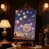 5D DIY Frameless Pearl Painting Dandelion Pattern Painting Kit, Suitable for Home Living Room Bedroom and Other Wall Decoration Art Paintings