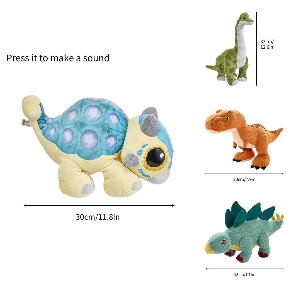 ¡Juguetes de Peluche Lindos y Suaves de Dinosaurios Jurásicos Disponibles en Cinco Especies Diferentes!