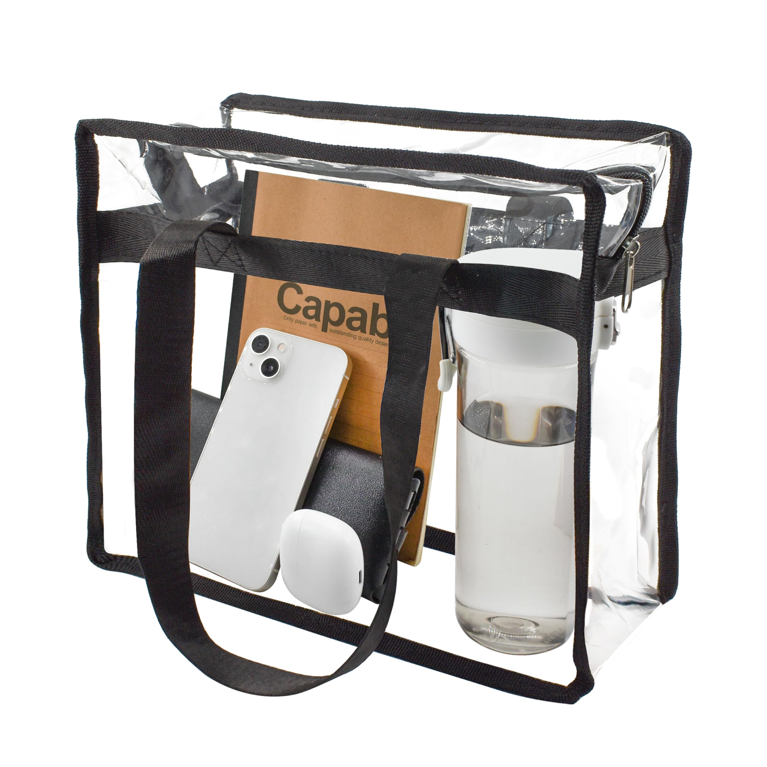 

Clear transparent tote vinyl shoulder shoulder with zipper [Enkrio] bag, bag, bag, bag, women s, bag, handbag,