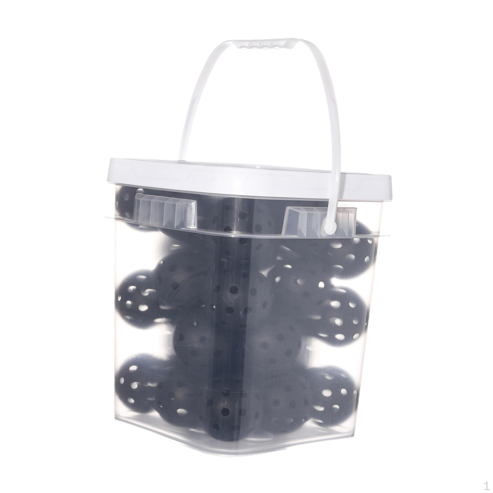 

36 шт., шарики для пиклбола в помещении, 74 мм, 40 отверстий, полый мяч для гольфа для аксессуаров чёрный