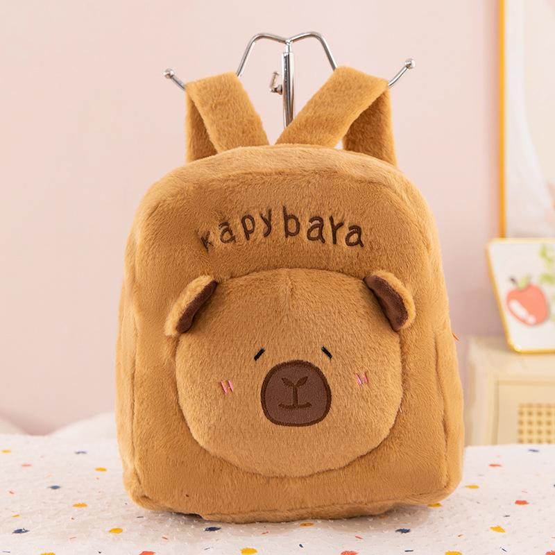Capibara Plush Backpack Capybara Cute Animal Doll Backpack Student School Bag Gifts