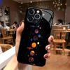 Planet Design Pattern Tempered Glass Mobile Phone Case Suitable for iPhone 17/16/15/14/13/12/11Pro Max All-inclusive Anti-fall