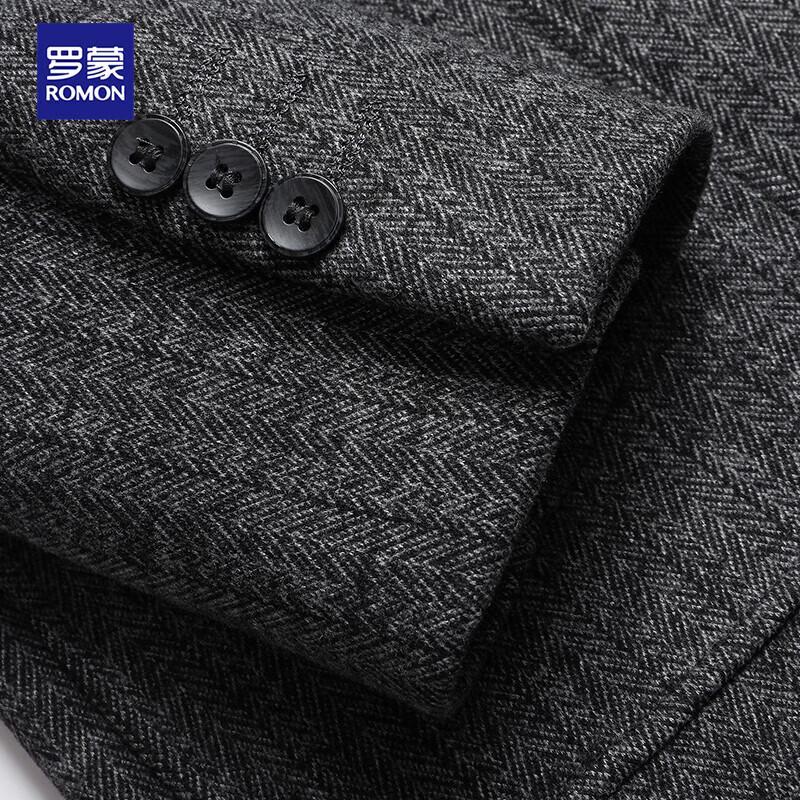 Luomeng Men's Wool Blend Business Casual Blazer