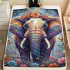 1Pc Liquidpaintanimals Print Flannel Blanket, High Quality Comfortable for All Seasons, Home Decor, Warmth and Comfort, Perfect for Christmas Gifts