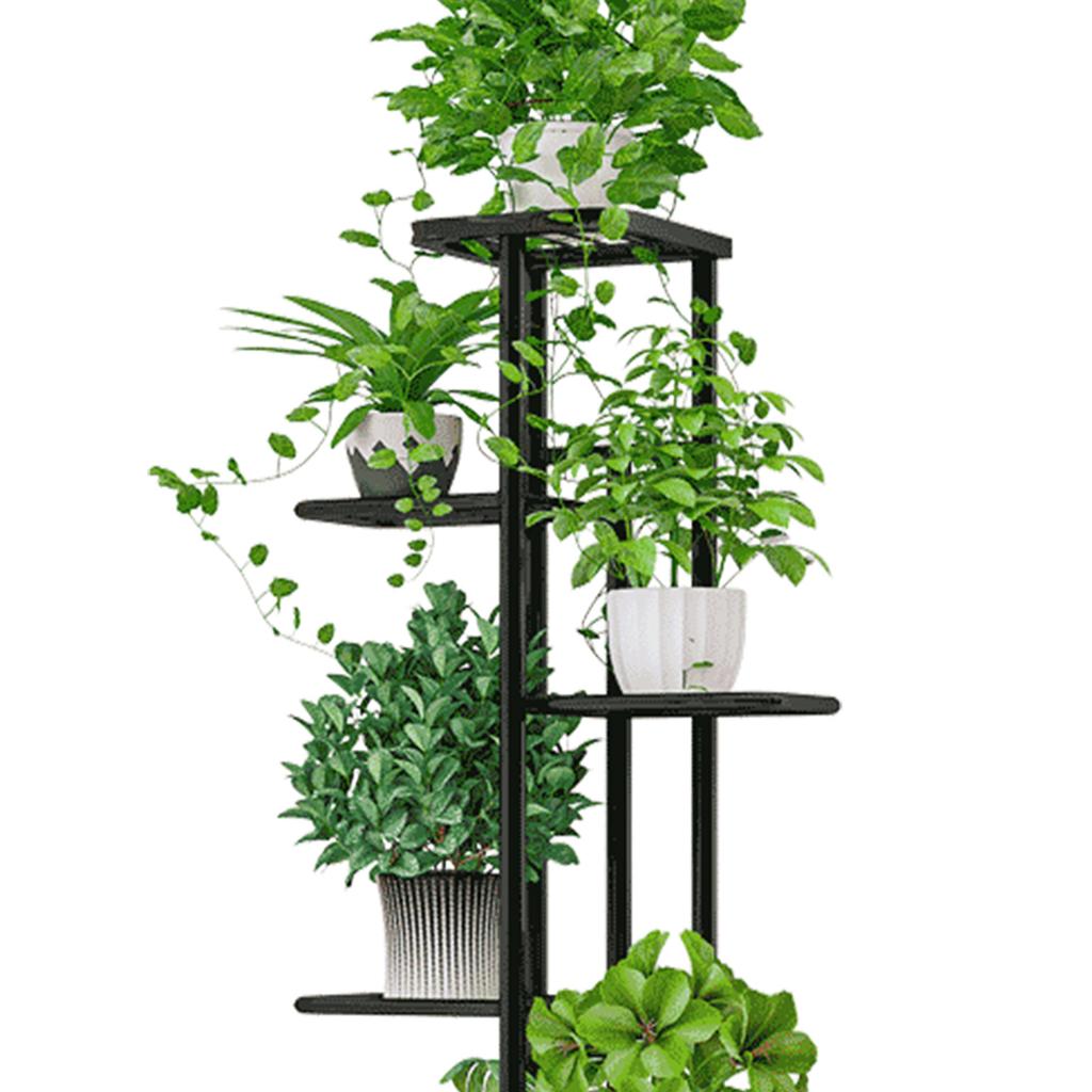 6 Tier Display Shelf Flower Pots Rack Plant Stand Potting Ladder Planter Stand Heavy Duty Storage Shelving Rack for