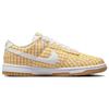 Nike Dunk Low Comfortable Slip-resistant Wear-resistant Low-top Skate Shoes for Women In Yellow and White DZ2777-700