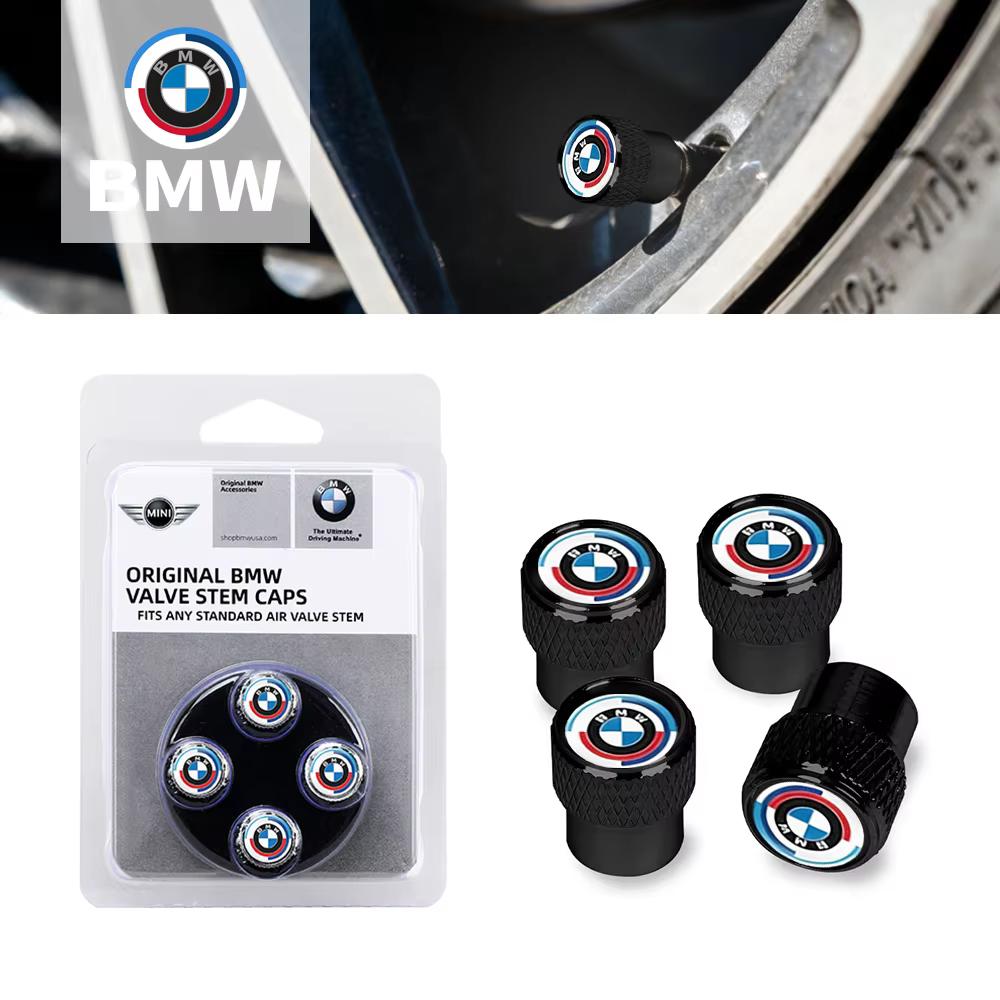 BMW M E46 E60 Car Sticker BMW 50th Anniversary Styling Car Wheel Air Valve Cap Tire Dust Cover Luxury Exterior Modification Wheel Stem XSQ A1