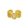 Medieval Personality Retro Fortune Imitation Opal Exquisite Opening Ring Fashion Niche Light Luxury High-End Ring Woman