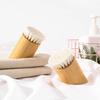 Houten Handvat Gezichtsborstel Wol Reinigingsborstel Schoon Handmatig Zachte Gezichtsmassager Huidporiën Reinigingsborstel Gezichtsverzorgingsborstel Schoonheidstool