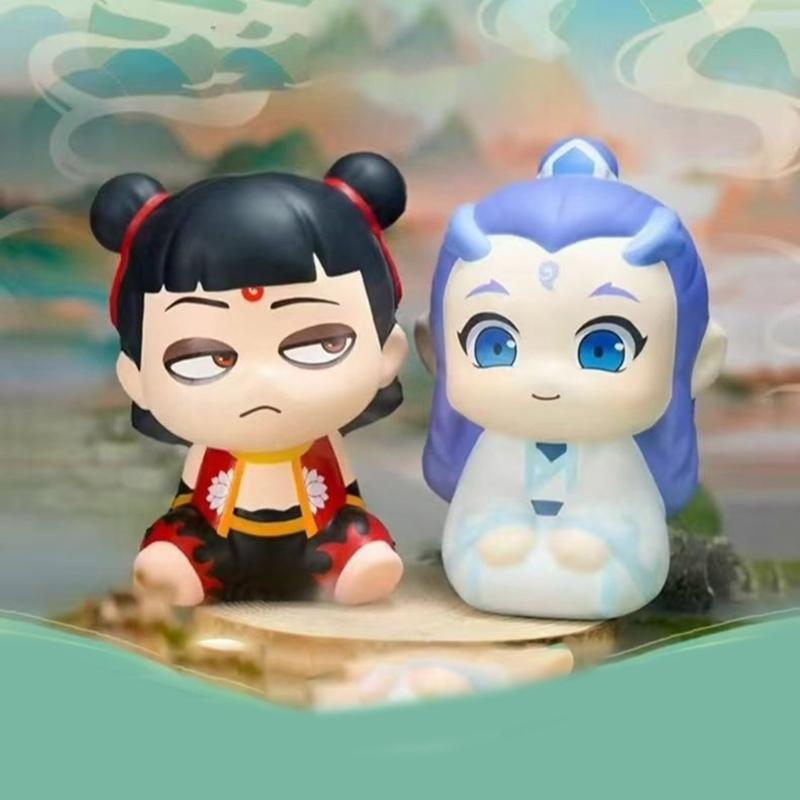 Squeeze Toy Nezha/Aobing Character Stress Reliever TPR Squeezable Toy Perfect for Office or Home Use Student Relax Toy